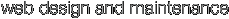 web design and maintenance